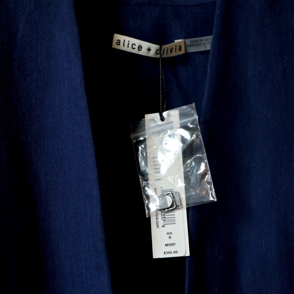 ALICE + OLIVIA Jerri Long Collarless Blazer - Picture 9 of 11